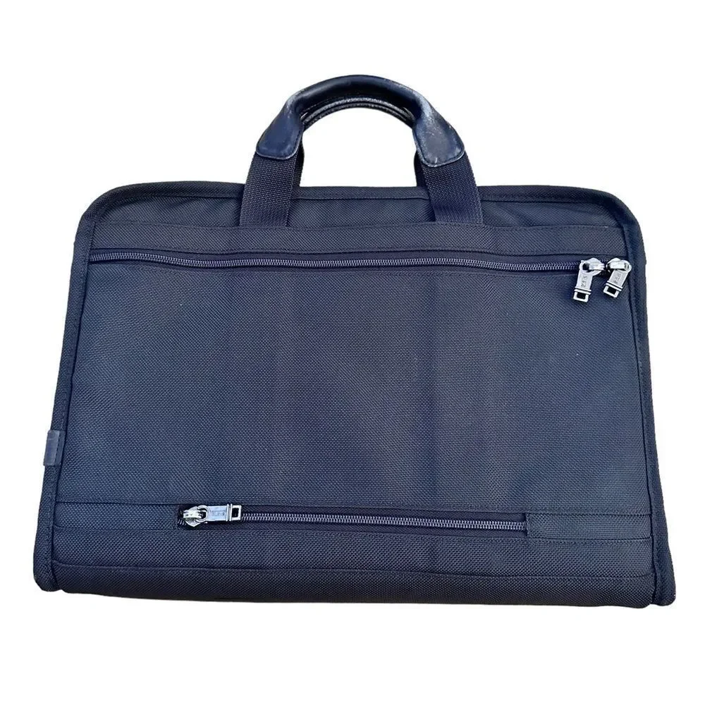Tumi ~ Black Alpha Gen 4 Ballistic Nylon Slim Laptop Briefcase ~ Style 26011D4